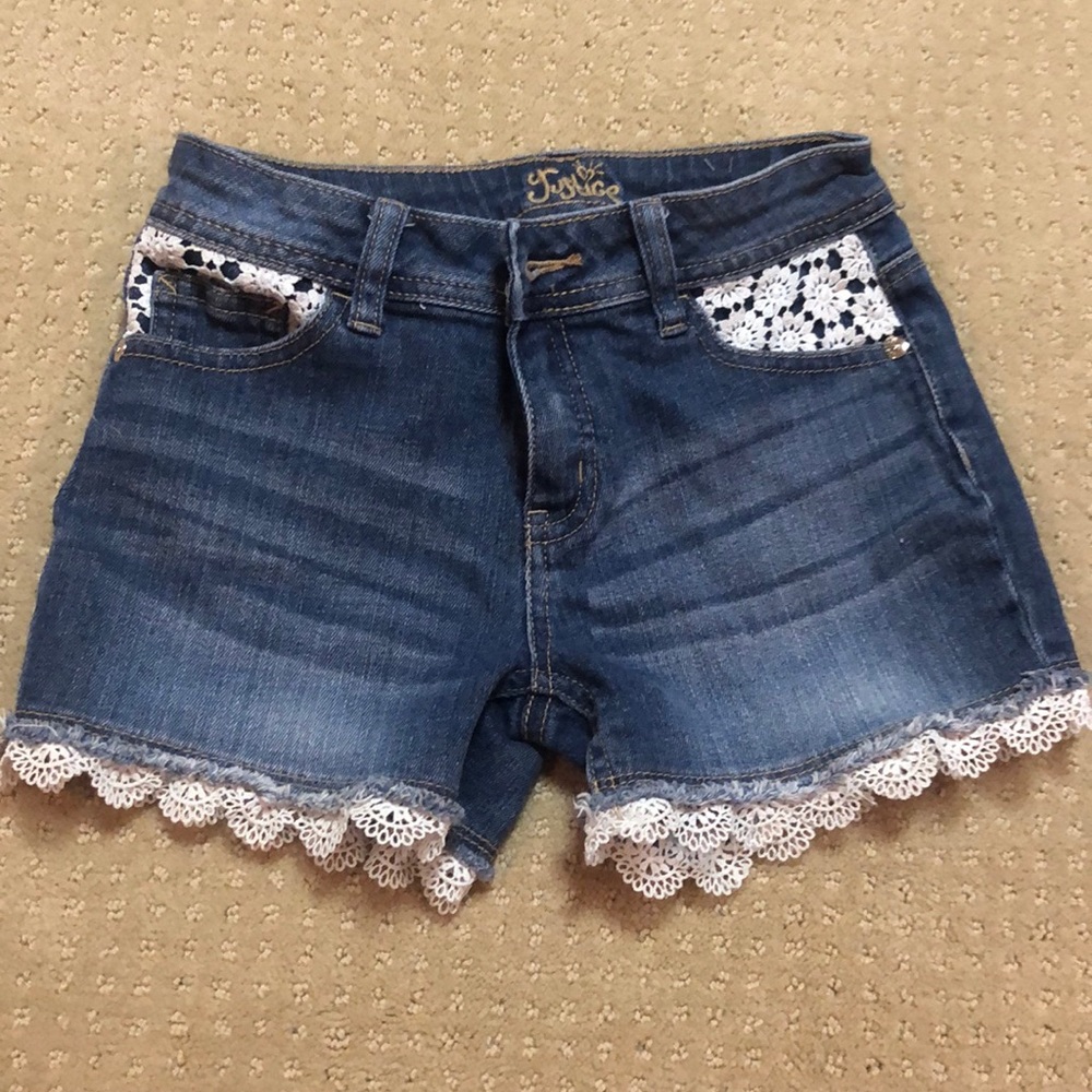 Justice denim shorts